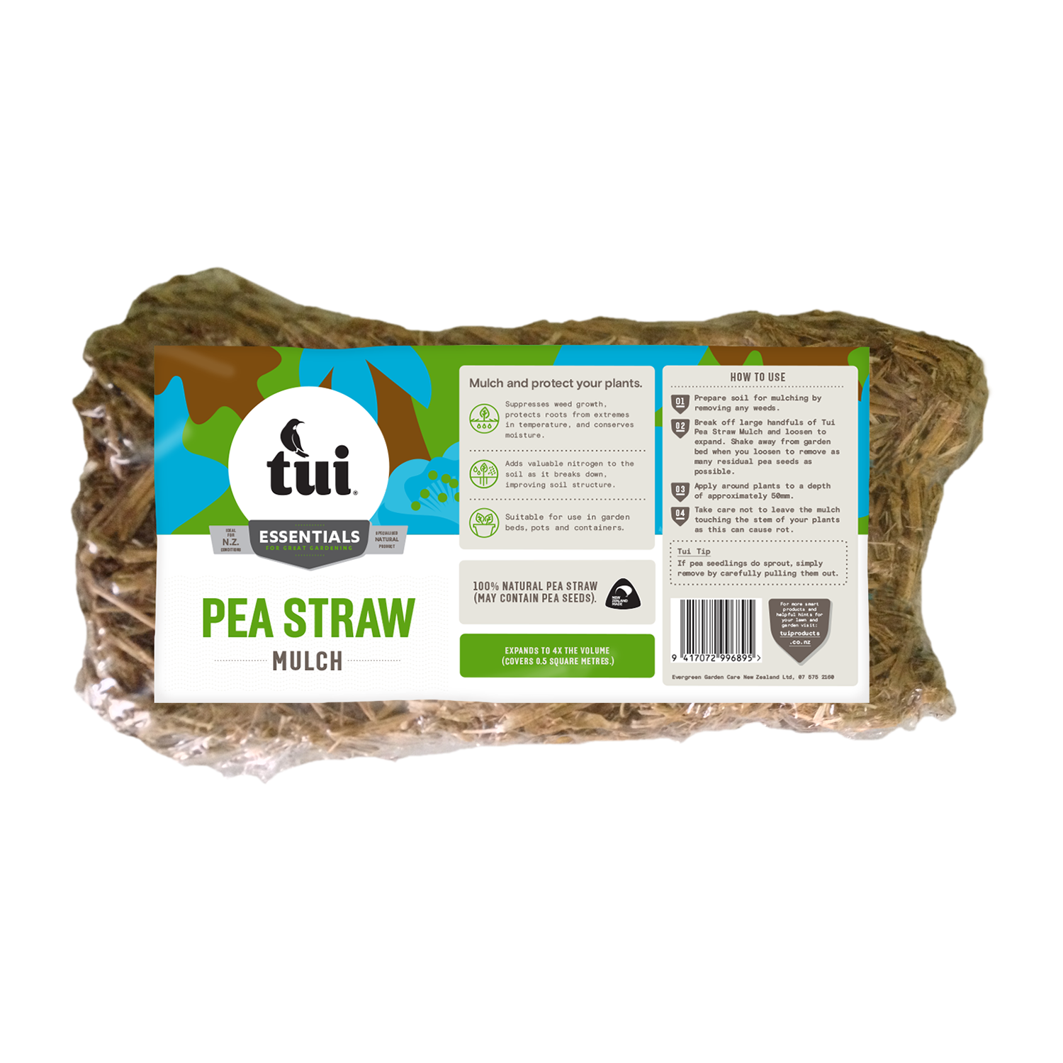 Tui Pea Straw Mulch 5L